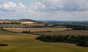 a view of the rolling hills of the Chilterns which can be seen enroute.